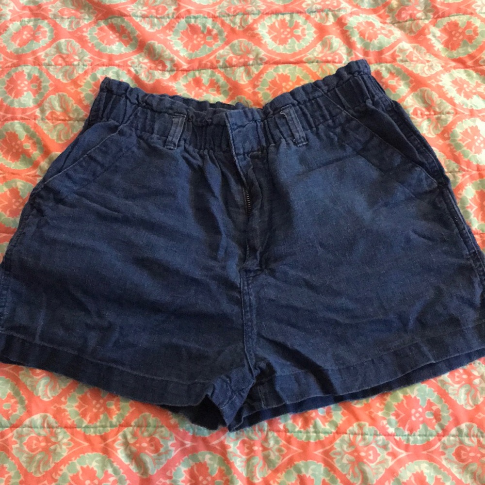 Blue denim shorts